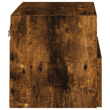 vidaXL Έπιπλα Τοίχου Τηλ. 2 τεμ. Καπνιστή Δρυς 40x30x30cm Επεξ.Ξύλο