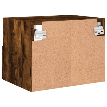vidaXL Έπιπλα Τοίχου Τηλ. 2 τεμ. Καπνιστή Δρυς 40x30x30cm Επεξ.Ξύλο