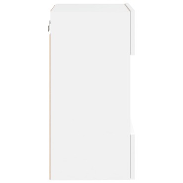 vidaXL Έπιπλο Τοίχου Τηλεόρασης με LED Λευκό 40x30x60,5cm