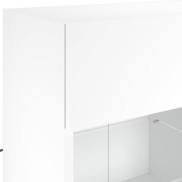 vidaXL Έπιπλο Τοίχου Τηλεόρασης με LED Λευκό 78,5x30x60,5cm