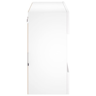 vidaXL Έπιπλο Τοίχου Τηλεόρασης με LED Λευκό 78,5x30x60,5cm
