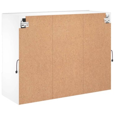 vidaXL Έπιπλο Τοίχου Τηλεόρασης με LED Λευκό 78,5x30x60,5cm