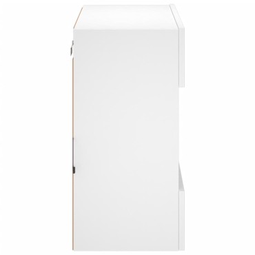 vidaXL Έπιπλο Τοίχου Τηλεόρασης με LED Λευκό 58,5x30x60,5cm