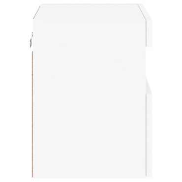 vidaXL Έπιπλο Τοίχου Τηλεόρασης με LED Λευκό 40x30x40cm