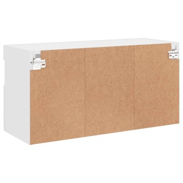vidaXL Έπιπλο Τοίχου Τηλεόρασης με LED Λευκό 80x30x40cm
