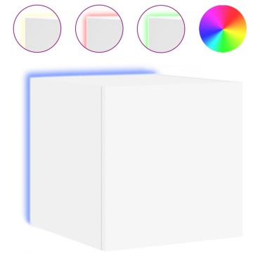 vidaXL Έπιπλο Τοίχου Τηλεόρασης με LED Λευκό 30,5x35x30cm