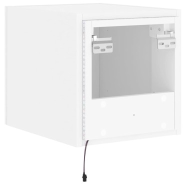 vidaXL Έπιπλο Τοίχου Τηλεόρασης με LED Λευκό 30,5x35x30cm