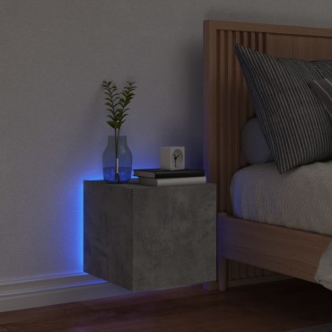 vidaXL Έπιπλο Τηλεόρασης με LED Γκρι Σκυροδέματος 30,5x35x30cm