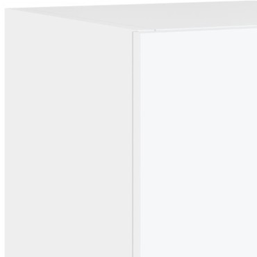 vidaXL Έπιπλο Τοίχου Τηλεόρασης με LED Λευκό 30,5x35x70cm