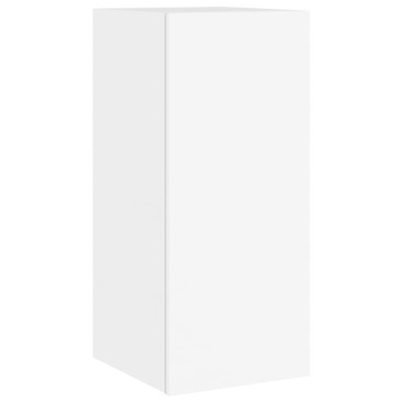vidaXL Έπιπλο Τοίχου Τηλεόρασης με LED Λευκό 30,5x35x70cm