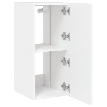 vidaXL Έπιπλο Τοίχου Τηλεόρασης με LED Λευκό 30,5x35x70cm