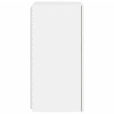 vidaXL Έπιπλο Τοίχου Τηλεόρασης με LED Λευκό 30,5x35x70cm
