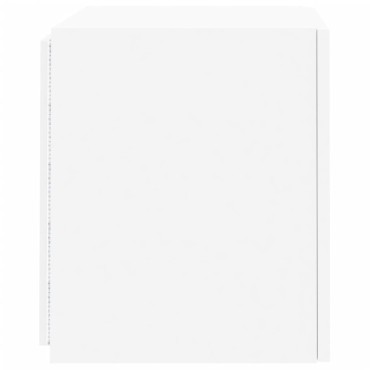 vidaXL Έπιπλα Τοίχου Τηλεόρασης με LED 2 τεμ. Λευκά 40,5x35x40cm