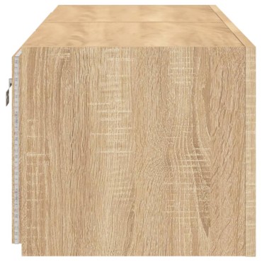 vidaXL Έπιπλα Τοίχου Τηλ. με LED 2 τεμ. Sonoma Δρυς 60x35x31cm