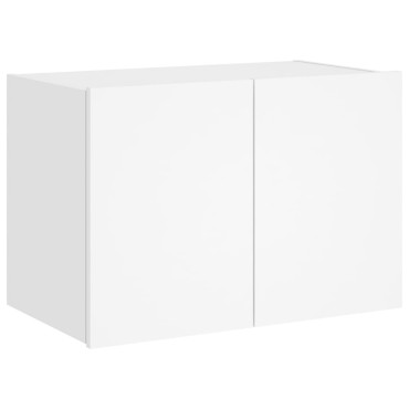 vidaXL Έπιπλο Τοίχου Τηλεόρασης με LED Λευκό 60x35x41cm