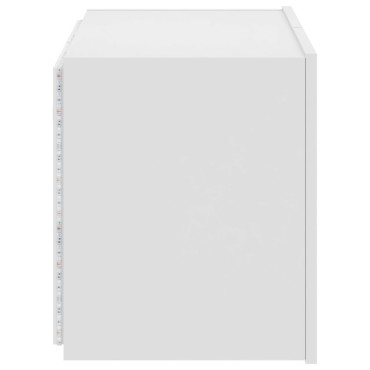 vidaXL Έπιπλο Τοίχου Τηλεόρασης με LED Λευκό 60x35x41cm