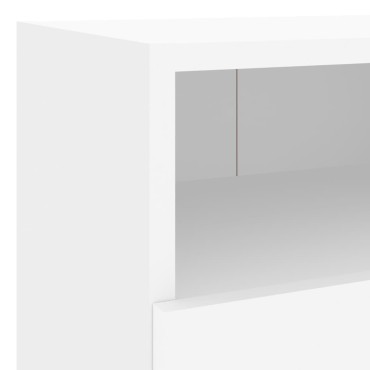 vidaXL Έπιπλα Τοίχου Τηλεόρασης 2 τεμ. Λευκά 40x30x30cm Επεξ. Ξύλο