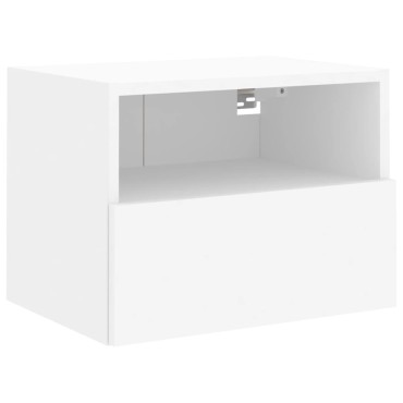 vidaXL Έπιπλα Τοίχου Τηλεόρασης 2 τεμ. Λευκά 40x30x30cm Επεξ. Ξύλο