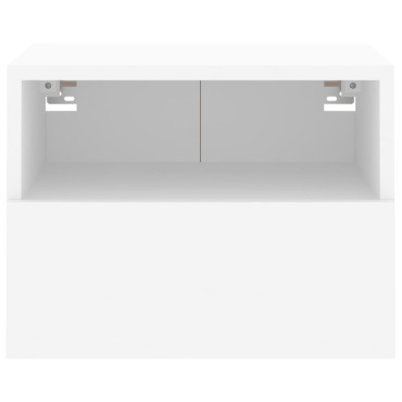 vidaXL Έπιπλα Τοίχου Τηλεόρασης 2 τεμ. Λευκά 40x30x30cm Επεξ. Ξύλο