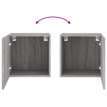 vidaXL Έπιπλο Τοίχου Τηλεόρασης Γκρι Sonoma 40,5x30x40cm Επεξ. Ξύλο