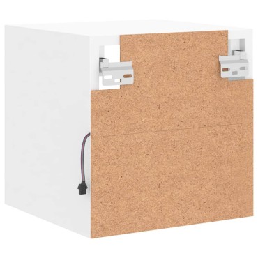 vidaXL Έπιπλο Τοίχου Τηλεόρασης με LED Λευκό 30x28,5x30cm