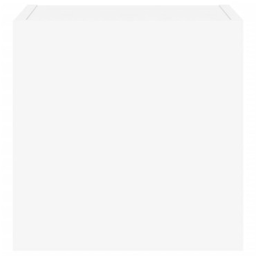 vidaXL Έπιπλα Τοίχου Τηλεόρασης με LED 2 τεμ. Λευκά 30,5x35x30cm