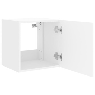 vidaXL Έπιπλο Τοίχου Τηλεόρασης με LED Λευκό 40,5x35x40cm