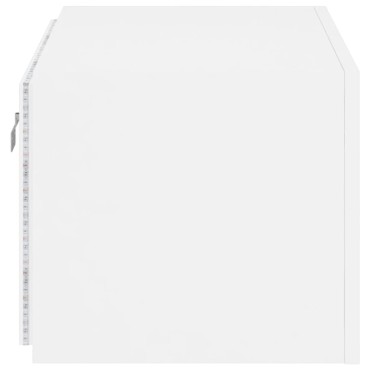 vidaXL Έπιπλο Τοίχου Τηλεόρασης με LED Λευκό 60x35x31cm
