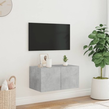 vidaXL Έπιπλο Τηλεόρασης με LED Γκρι Σκυροδέματος 60x35x31cm