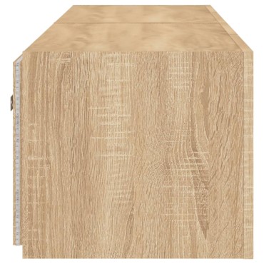 vidaXL Έπιπλα Τοίχου Τηλ. με LED 2 τεμ. Sonoma Δρυς 80x35x31cm