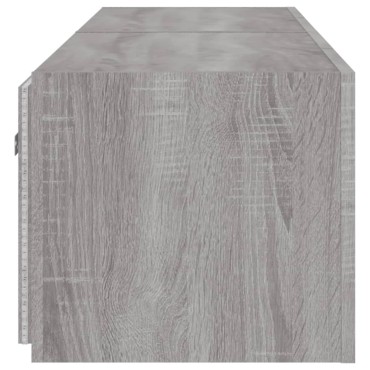 vidaXL Έπιπλα Τοίχου Τηλ. με LED 2 τεμ. Γκρι Sonoma 80x35x31cm