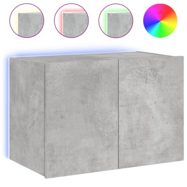 vidaXL Έπιπλο Τηλεόρασης με LED Γκρι Σκυροδέματος 60x35x41cm