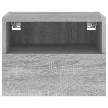 vidaXL Ντουλάπια Τοίχου Τηλ. 2 τεμ. Γκρι Sonoma 40x30x30cm Επεξ. Ξύλο