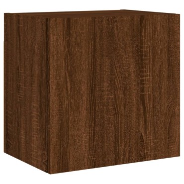 vidaXL Ντουλάπια Τοίχου Τηλ. 2 τεμ. Καφέ Δρυς 40,5x30x40cm Επεξ.Ξύλο