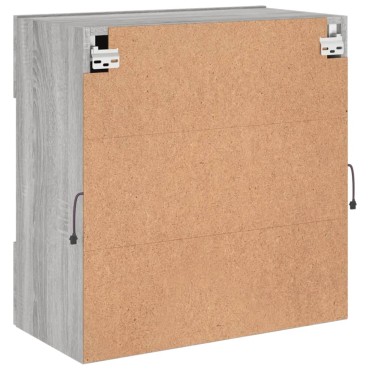 vidaXL Έπιπλο Τοίχου Τηλεόρασης με LED Γκρι Sonoma 58,5x30x60,5cm