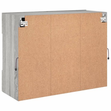 vidaXL Έπιπλο Τοίχου Τηλεόρασης με LED Γκρι Sonoma 78,5x30x60,5cm