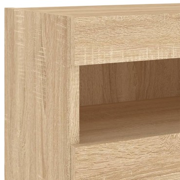 vidaXL Έπιπλο Τοίχου Τηλεόρασης με LED Sonoma Δρυς 40x30x40cm
