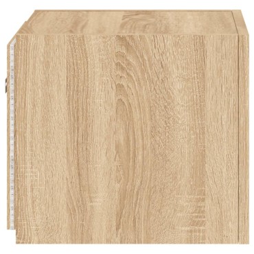 vidaXL Έπιπλα Τοίχου Τηλ. με LED 2 τεμ. Sonoma Δρυς 30,5x35x30cm