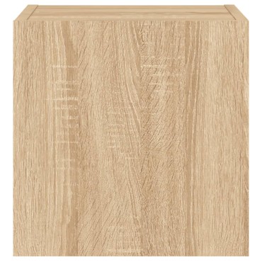 vidaXL Έπιπλα Τοίχου Τηλ. με LED 2 τεμ. Sonoma Δρυς 30,5x35x30cm