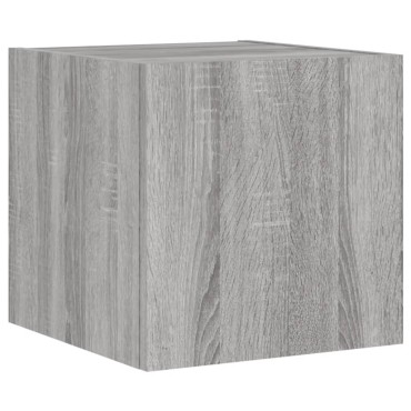 vidaXL Έπιπλο Τοίχου Τηλεόρασης με LED Γκρι Sonoma 30,5x35x30cm
