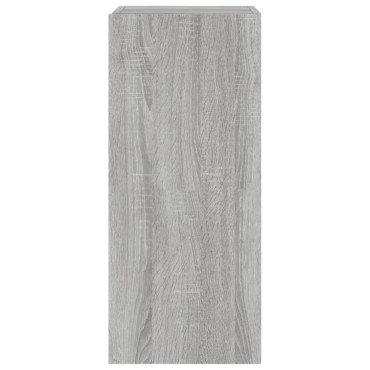 vidaXL Έπιπλο Τοίχου Τηλεόρασης με LED Γκρι Sonoma 30,5x35x70cm