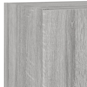 vidaXL Έπιπλο Τοίχου Τηλεόρασης με LED Γκρι Sonoma 40,5x35x40cm