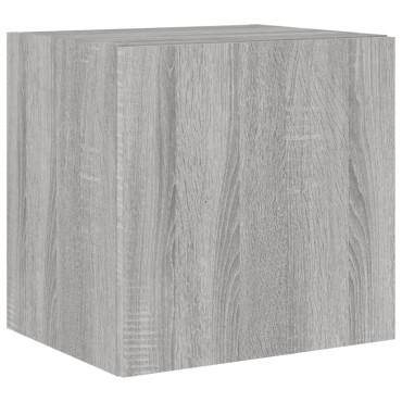 vidaXL Έπιπλο Τοίχου Τηλεόρασης με LED Γκρι Sonoma 40,5x35x40cm