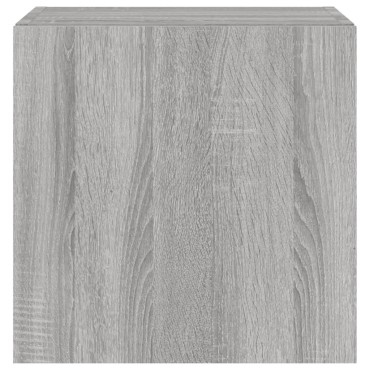 vidaXL Έπιπλο Τοίχου Τηλεόρασης με LED Γκρι Sonoma 40,5x35x40cm