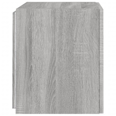 vidaXL Έπιπλο Τοίχου Τηλεόρασης με LED Γκρι Sonoma 40,5x35x40cm
