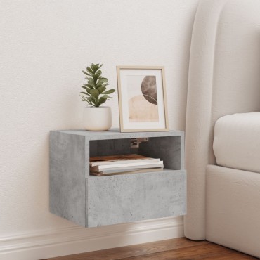 vidaXL Έπιπλο Τοίχου Τηλεόρασης Γκρι Σκυρ. 40x30x30cm Επεξ. Ξύλο