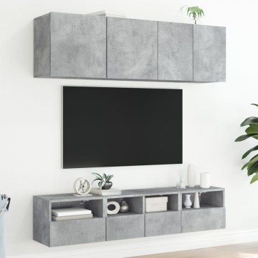 vidaXL Έπιπλο Τοίχου Τηλεόρασης Γκρι Σκυρ. 40x30x30cm Επεξ. Ξύλο