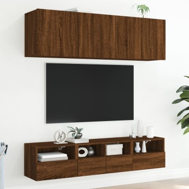 vidaXL Έπιπλο Τοίχου Τηλεόρασης Καφέ Δρυς 40x30x30cm Επεξ. Ξύλο