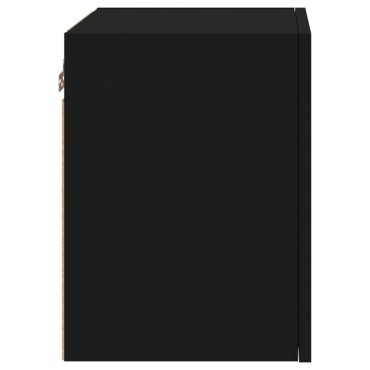 vidaXL Έπιπλα Τηλεόρασης Τοίχου 2 τεμ. Μαύρα 40,5x30x40cm Επεξ. Ξύλο