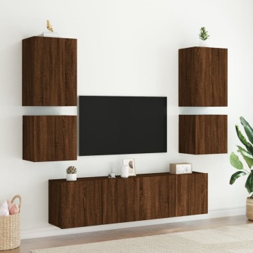 vidaXL Ντουλάπι Τοίχου Τηλεόρασης Καφέ Δρυς 40,5x30x40cm Επεξ. Ξύλο
